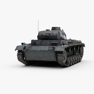 3D ww2 german panzer 3