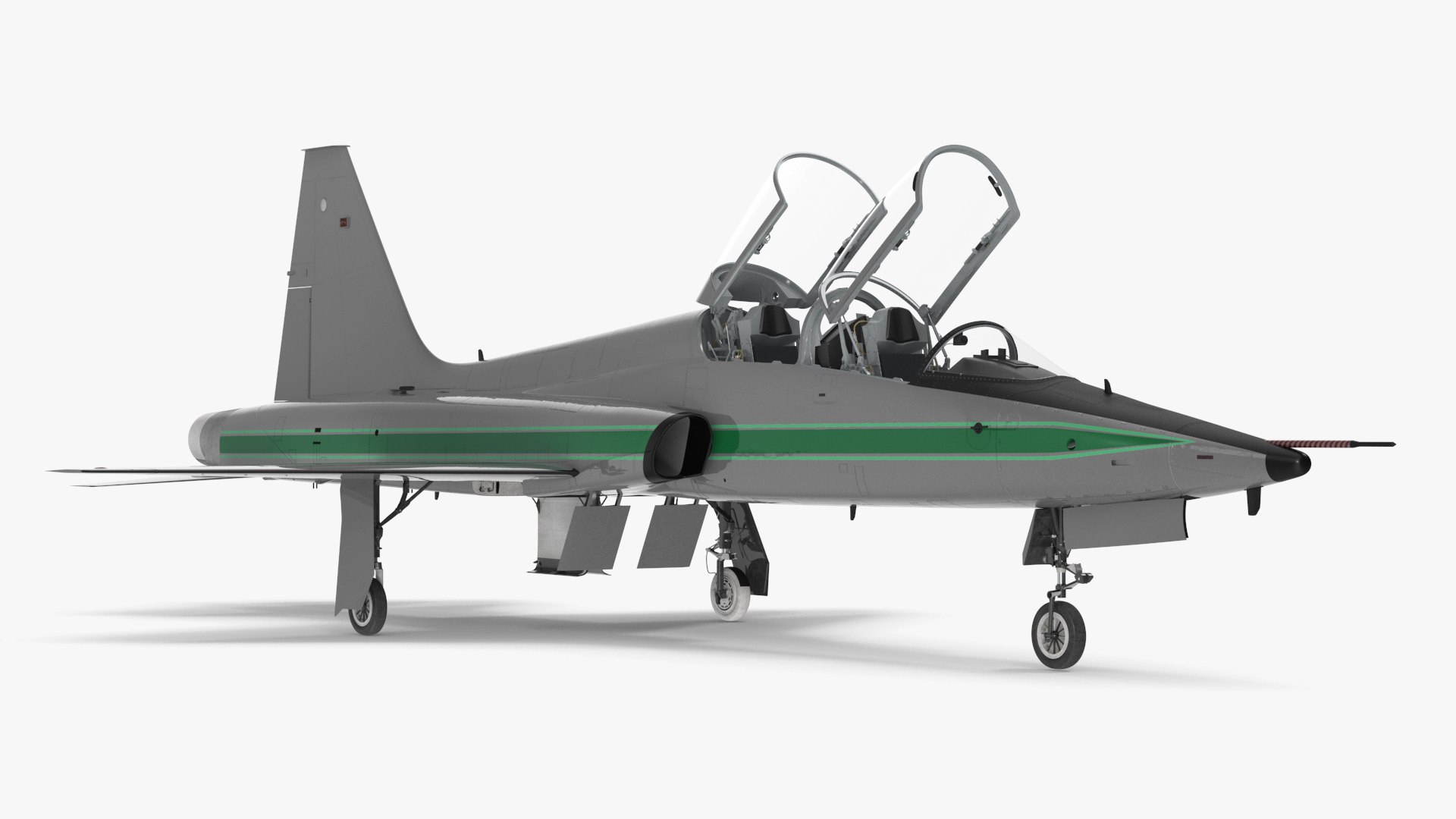 Twinjet Supersonic Jet Trainer Grey 3D model preview