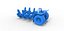 Pulling tractor with 6 engines V8 Scale 1 to 25