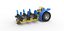 Pulling tractor with 6 engines V8 Scale 1 to 25