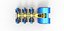 Pulling tractor with 6 engines V8 Scale 1 to 25