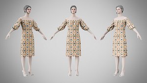 Dress 16 Abstract Tribal Stripe 3D