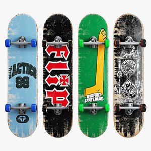 3D Skateboard set 005