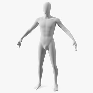 Elastic Bandage White with Clamps Wrapped Around Hand on Mannequin