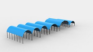 warehouses set 3D model 3D model