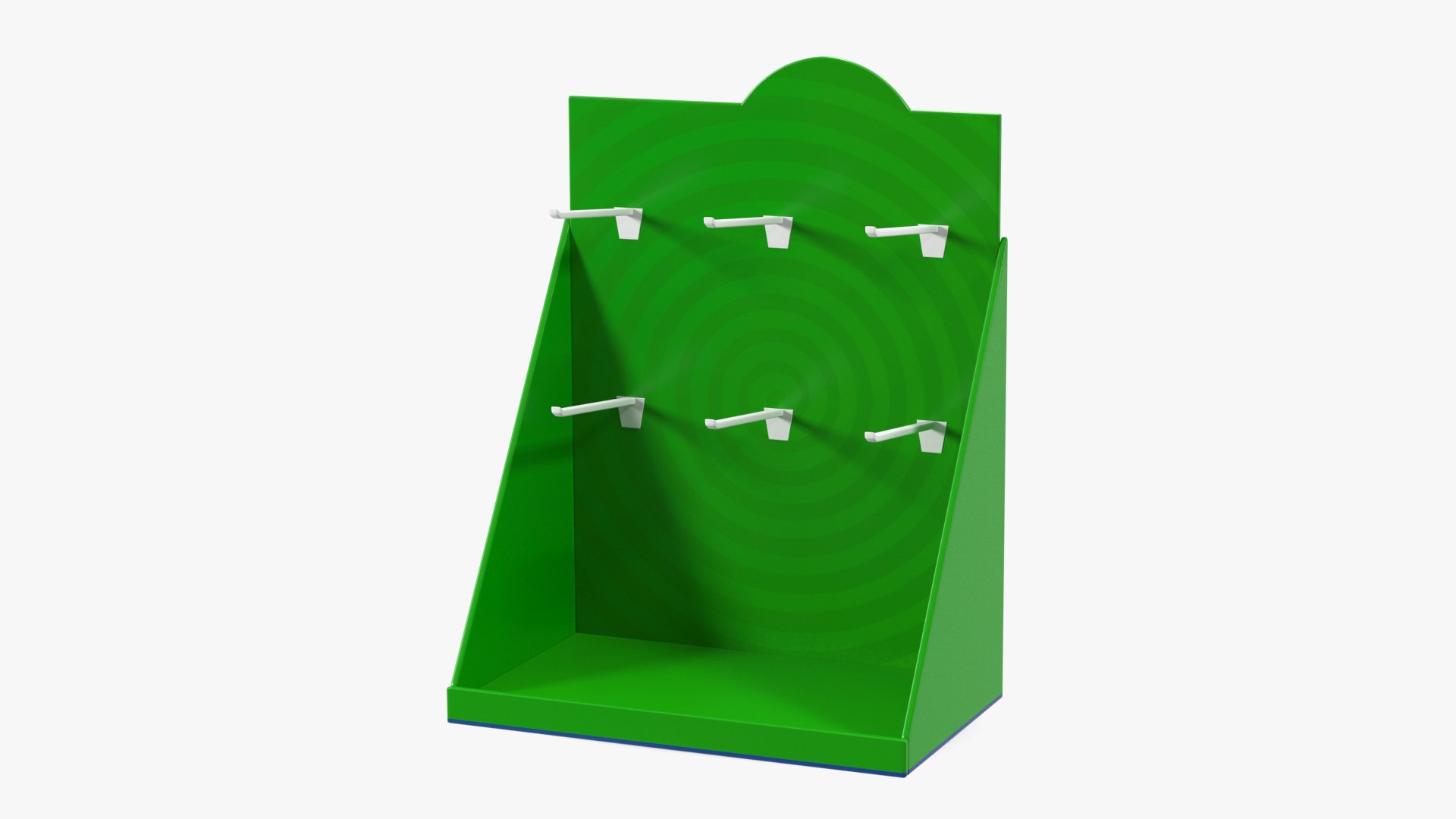 Plastic Counter Top Display Green 3D model preview