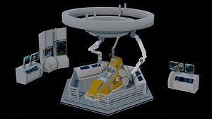 3D Laboratory instruments tools sci-fi Low-poly pack model