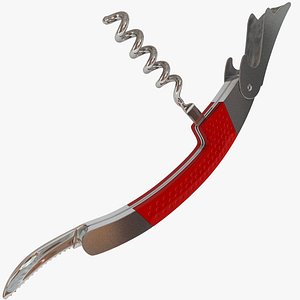 corkscrew bottle opener 3d fbx