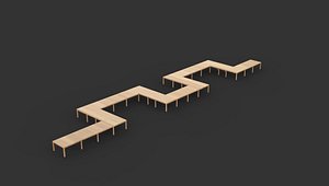 3D model Wooden Seaside Pier 3D model