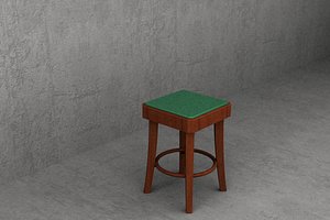 47cm cafe stool upholstered 3d max