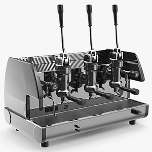 Triple-Lever Espresso Coffee Machine 3D model