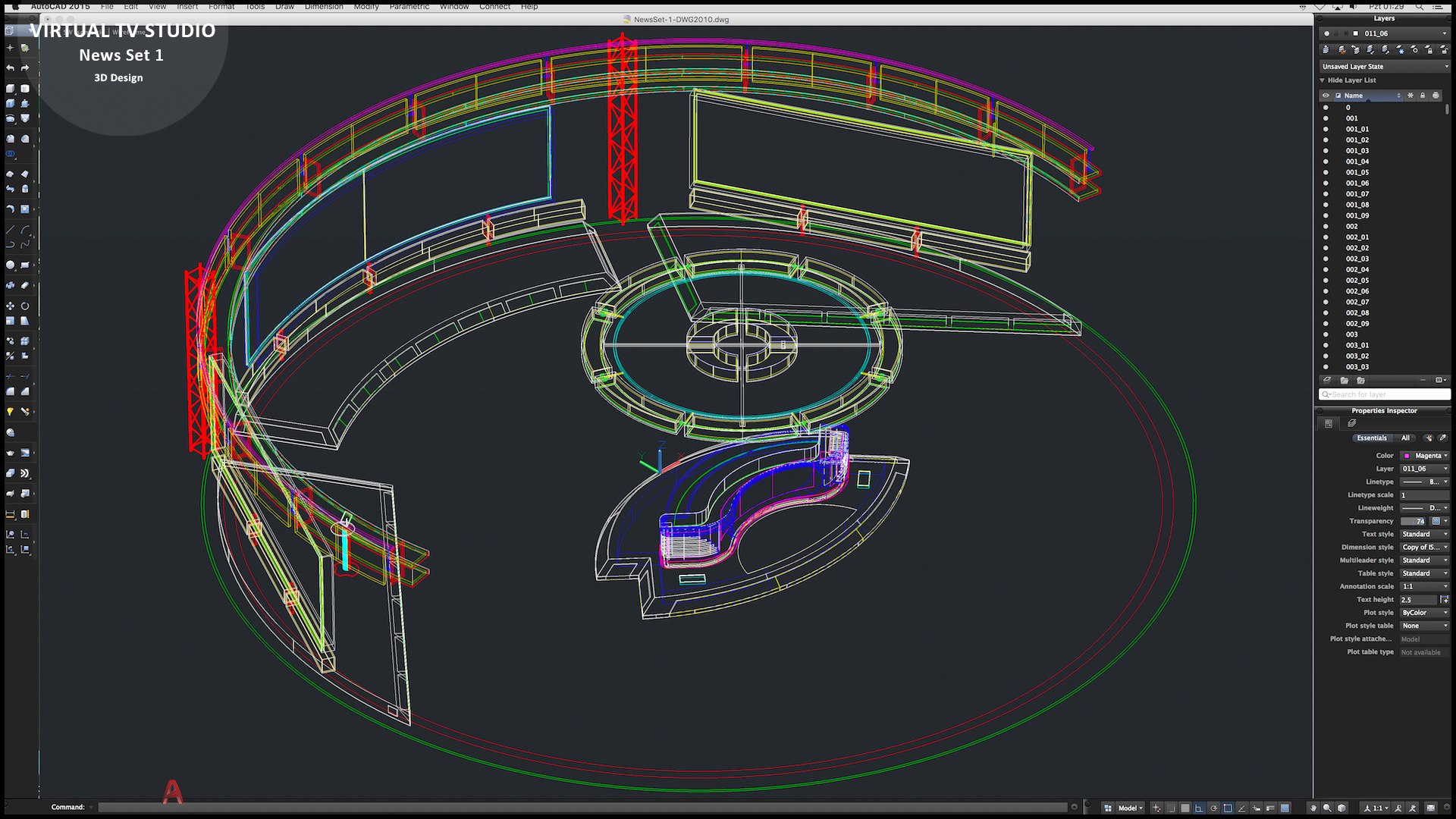 Modelling studio sets. 3d Virtual Exhibition.