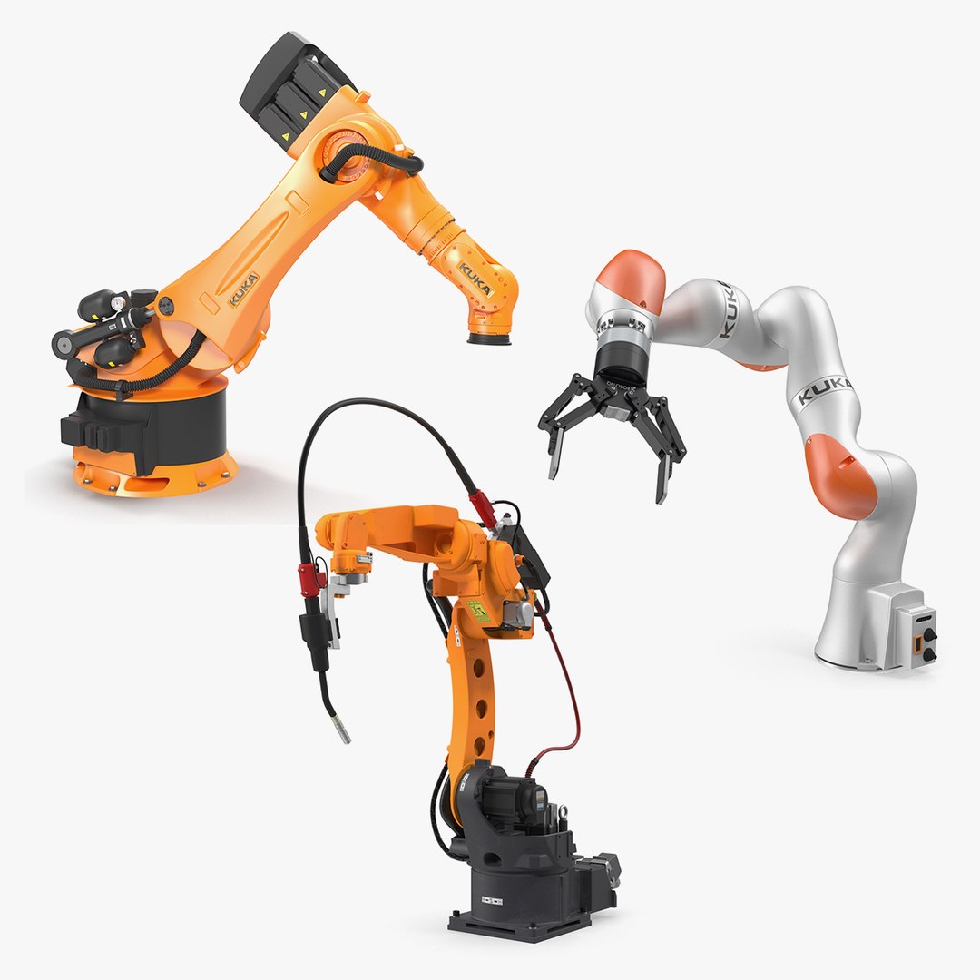 Robot Arms Rigged Collection 3D model preview