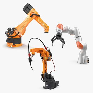 robot arms rigged 3D model