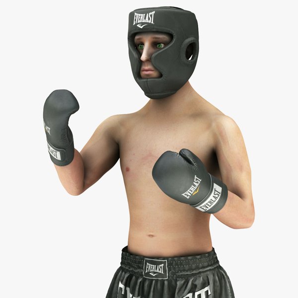 Boxer Man 3 Fighting Pose model 3D