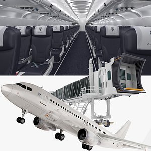 airplane jet way interior 3D