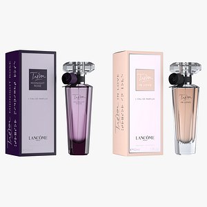 3D Lancome Tresor Midnight Rose and In Love Perfume With Boxes