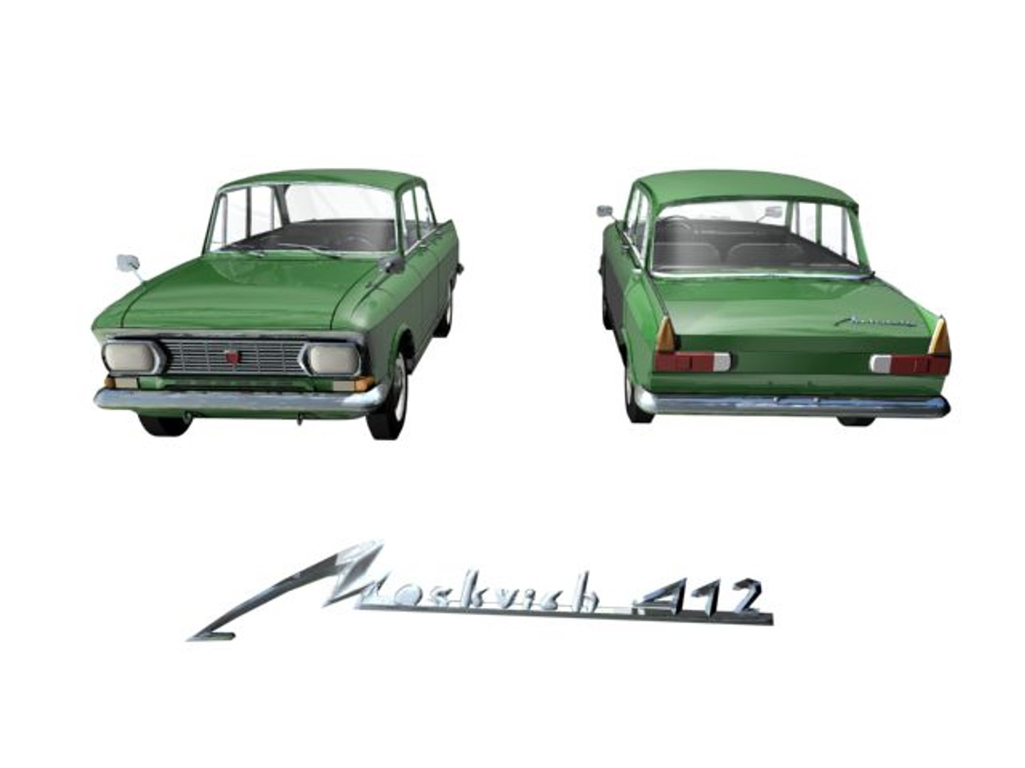 3d Car 1500 Moskvitch 412