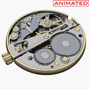 watch mechanism 3D model