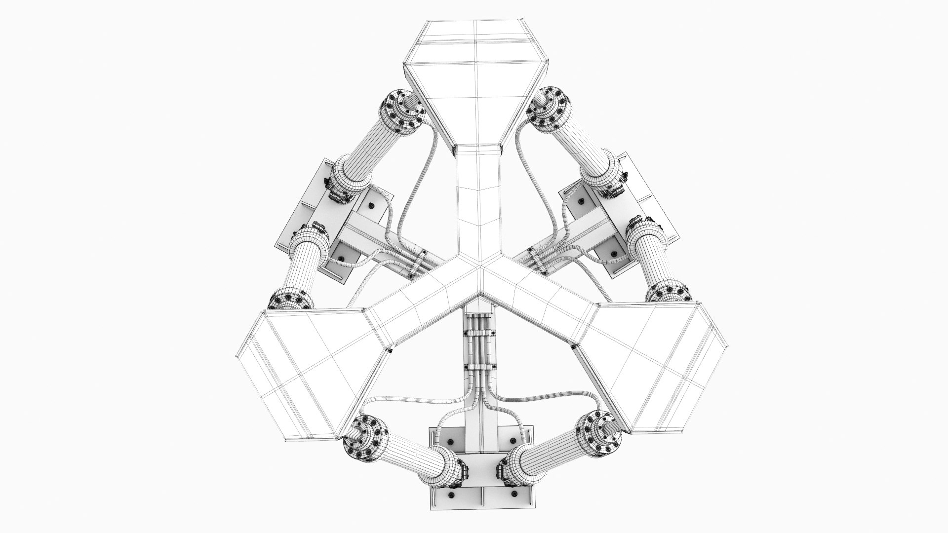 hexapod platform 3D model https://p.turbosquid.com/ts-thumb/MX/5nUjsO/eUtHSnb2/wire_hexapod_3/jpg/1597221347/1920x1080/fit_q87/5cfd95e7d057cb3f50f808cb99fa7fe94d0b0a09/wire_hexapod_3.jpg