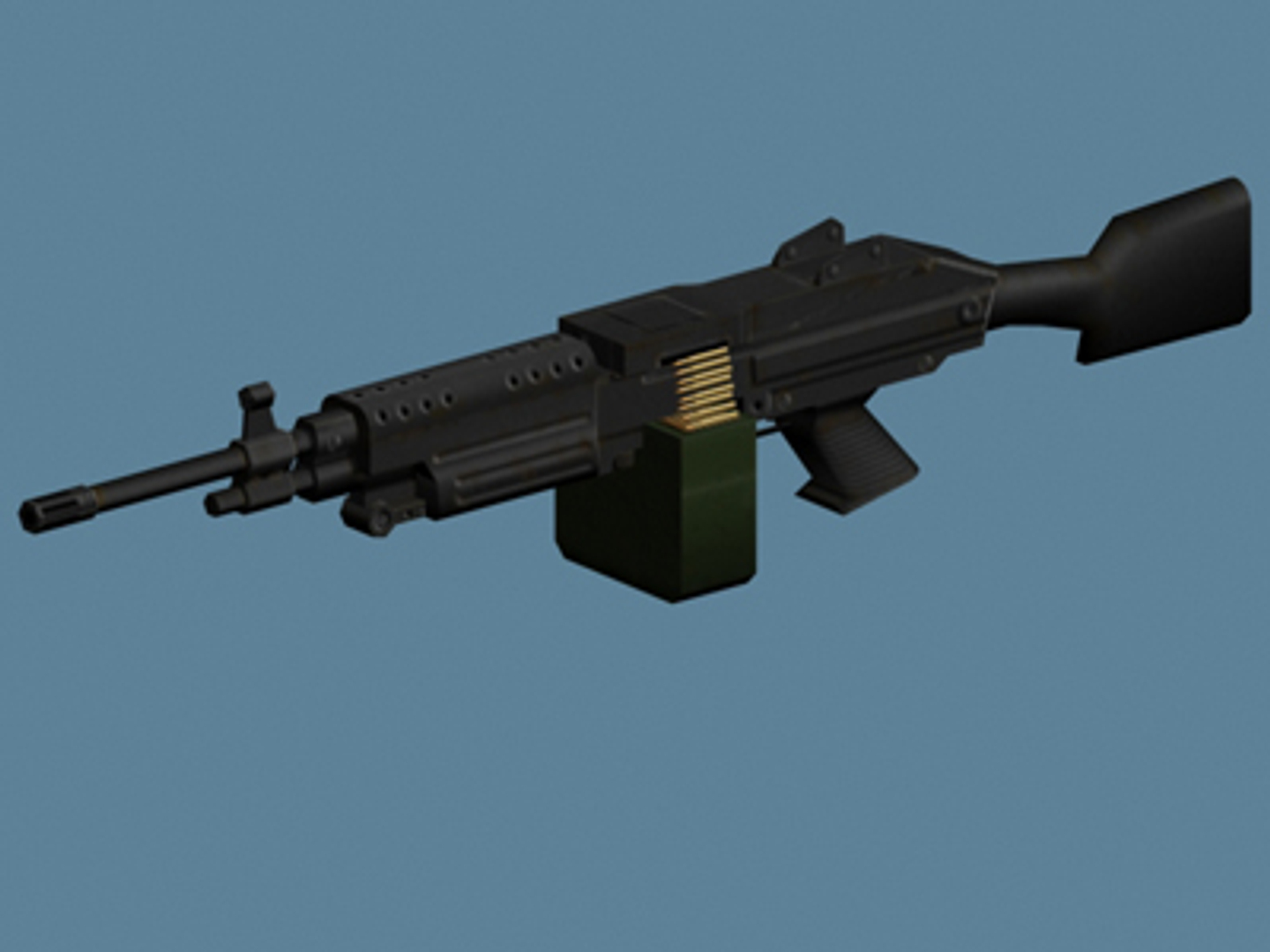 m249 weapon saw 3d model