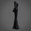 Robe sirène noire - robe de bal avec manche à volants