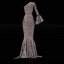 Robe sirène noire - robe de bal avec manche à volants