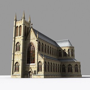 medieval church gothic cathedrals 3d model