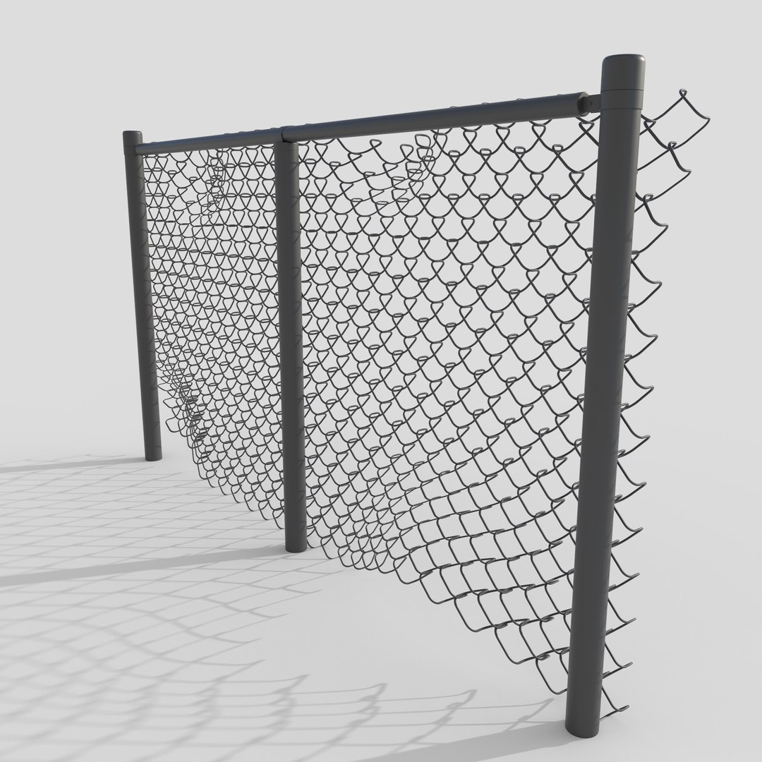 3D Damaged Chainlink Fence Model - TurboSquid 2344877