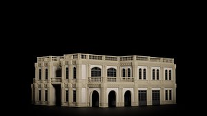 CLASSIC EUROPEAN KITBASH 04 MODULAR BUILDING WITH INTERIOR