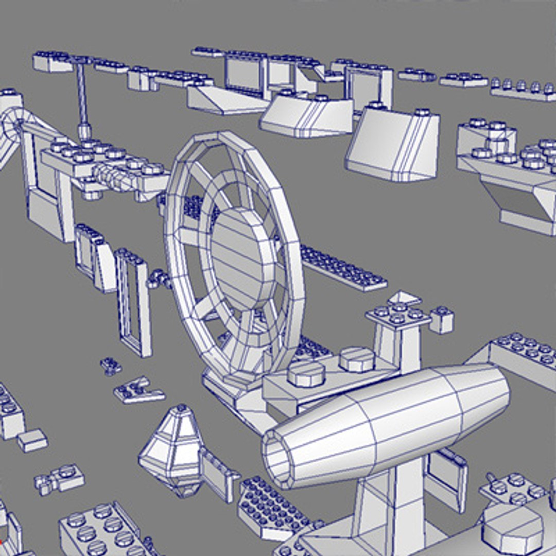Set Lego Bricks 3d Model