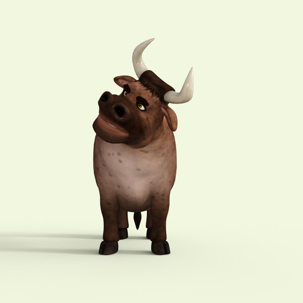 modelo 3d Toro de dibujos animados - TurboSquid 2143089