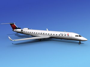 3d model crj700 bombardier