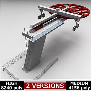 ski lift 3d model