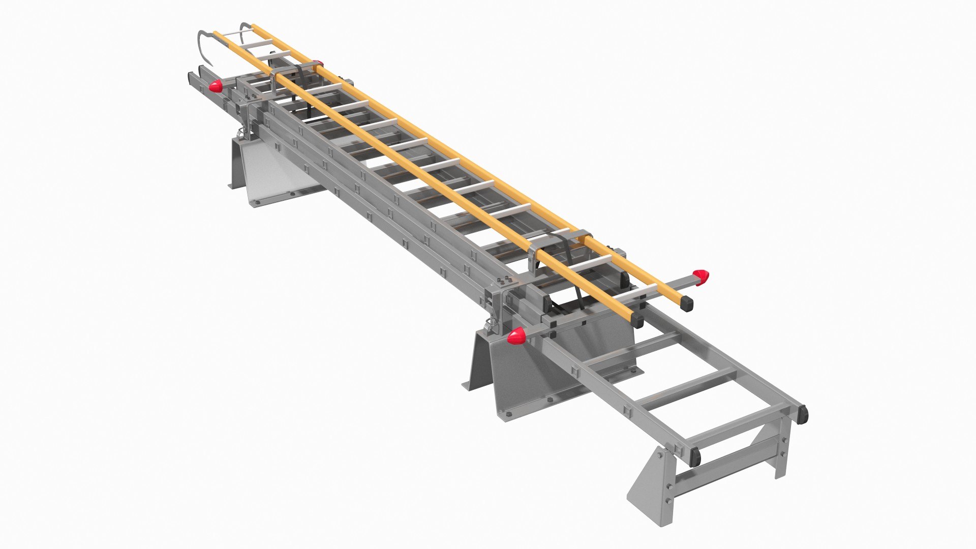 Folded Fire Ladder 3D model preview