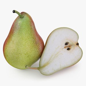 Forelle Pear Whole Half 3D model