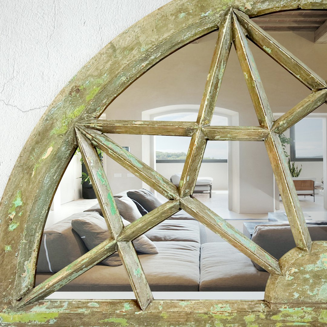 Vintage Arched Transom Mirror 3D Model - TurboSquid 2272121