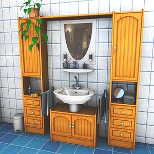 bath country style 3d model