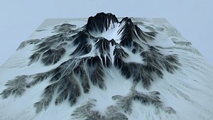3D snow volcano model