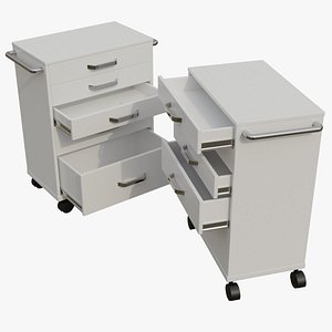 3D Medical Supply Cart 5 Basic