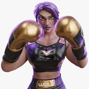 Low Poly Boxer - MMA Fighter - Kamaria 3D