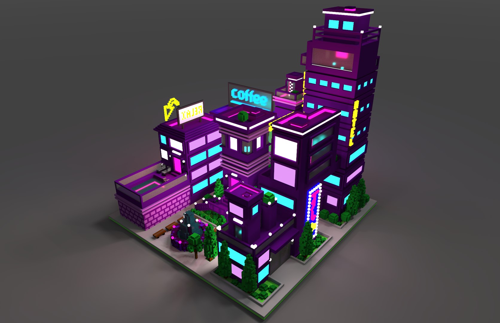 Xadrez Voxel Modelo 3D - TurboSquid 1854321