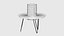 Round Fire Table Black Splayed Legs
