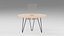 Round Fire Table Black Splayed Legs