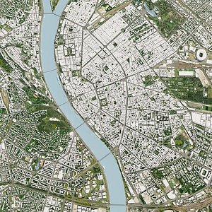 3D Budapest   Hungary 10km X 10KM model