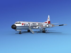 propellers electra airline lockheed 3d model