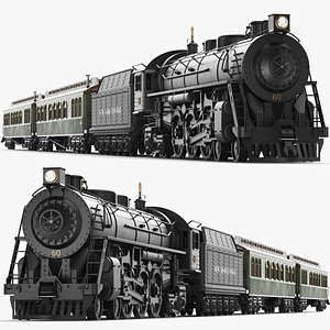 Full Detailed Steam Train With Interior