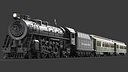 Full Detailed Steam Train With Interior