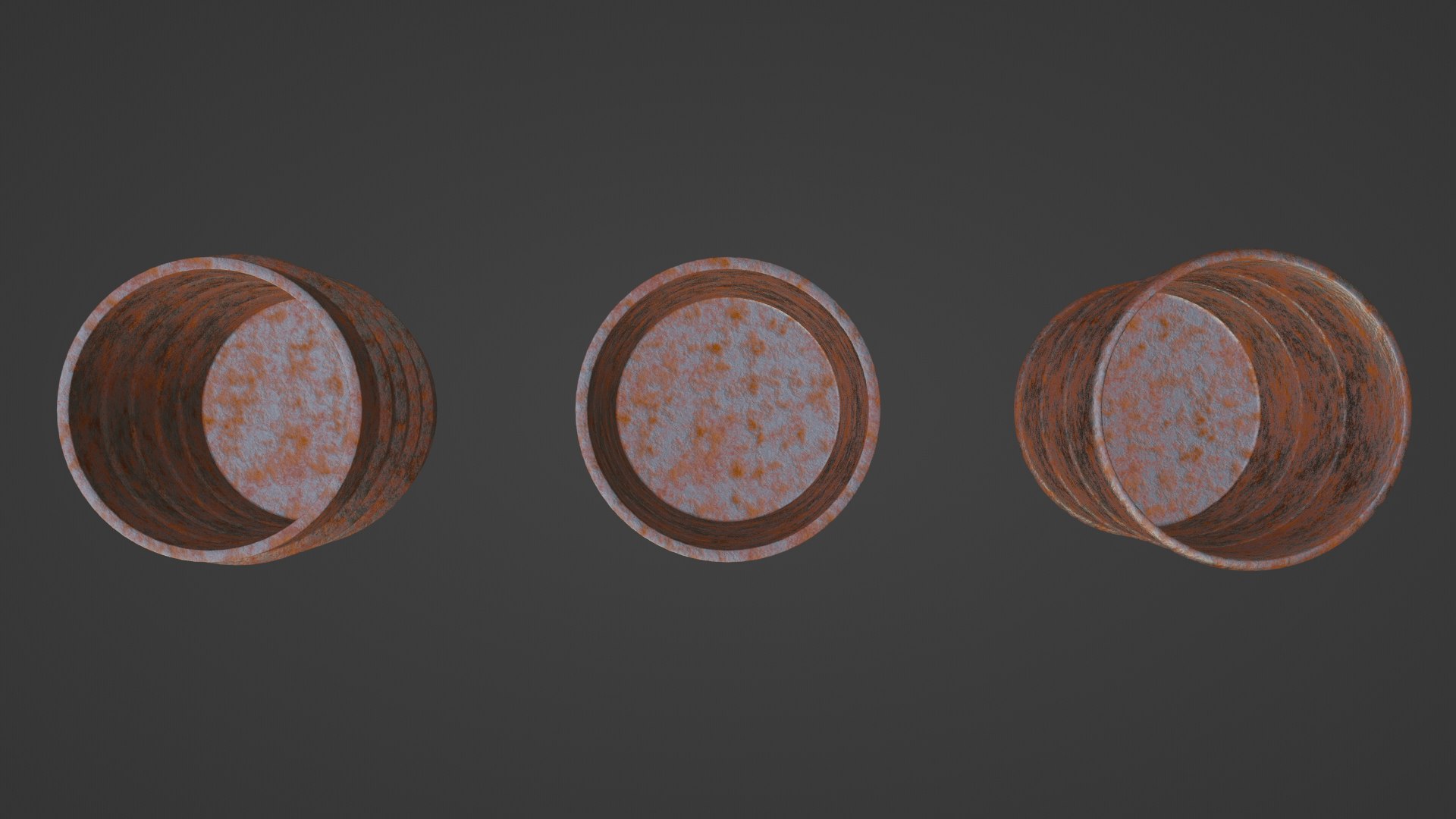 3D Rusty Metal Barrels Model - TurboSquid 1900022