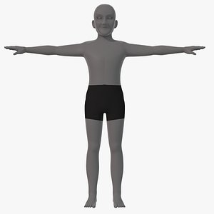 3D base character man model